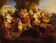 Franz Xaver Winterhalter Il Dolce Farniente China oil painting reproduction